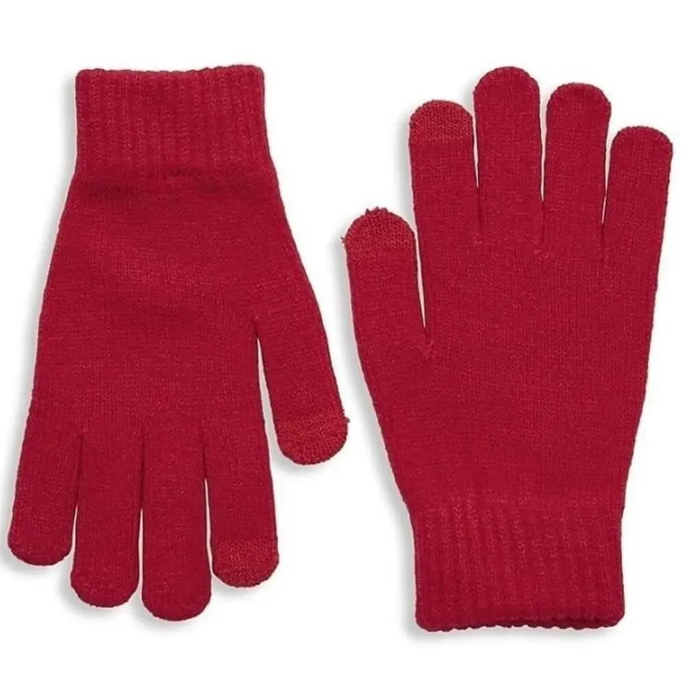 Fownes Brothers Antimicrobial Protx2 Knit Touch Screen Tech Gloves OneSize Red‎
